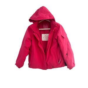 Spider HOT PINK coat jacket winter wear Sz 7Y great condition sleeves grow studs
